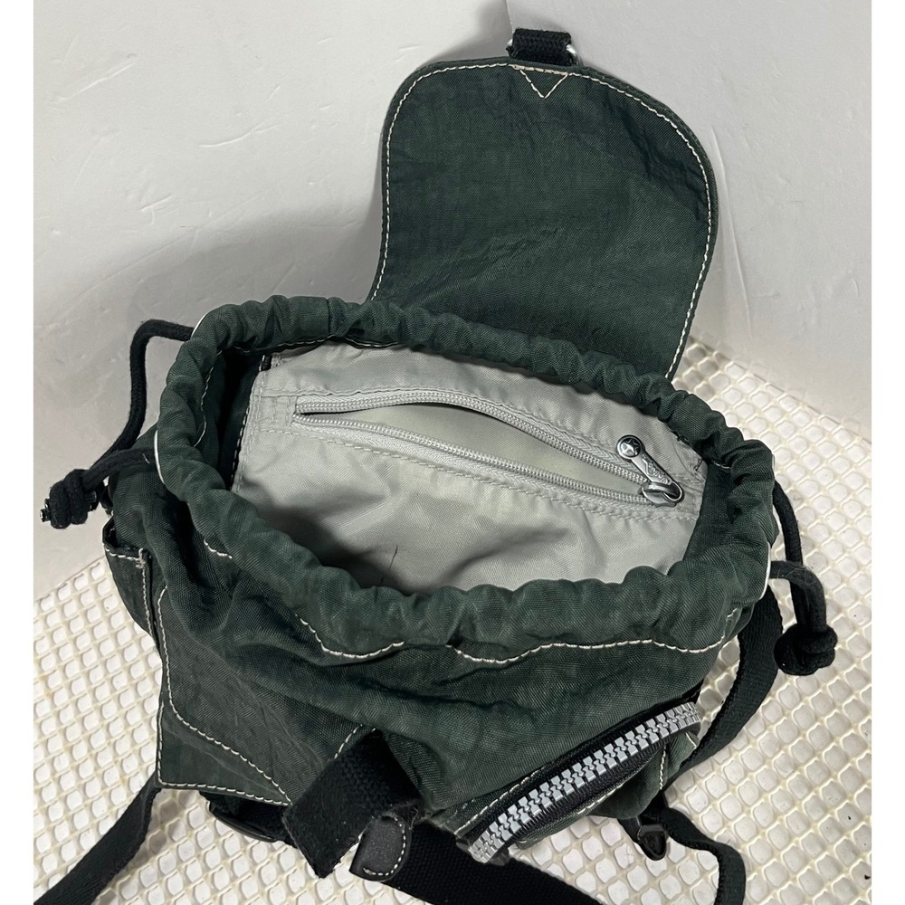 Kipling Drawstring Backpack Forest Green Lightwei… - image 5